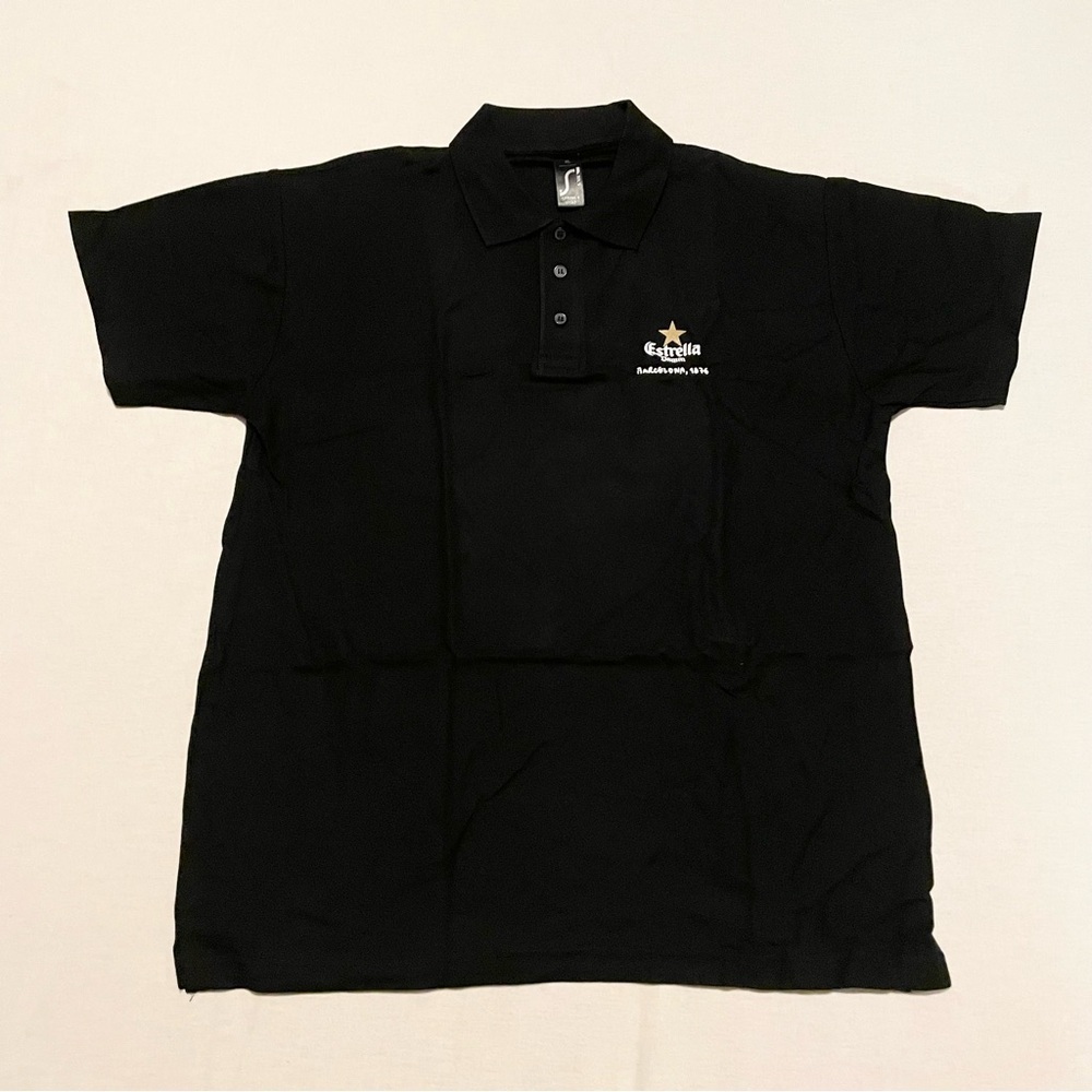Sols Europe Estrella Damm Barcelona Beer Polo Shirt Mens Size XL Tshirt